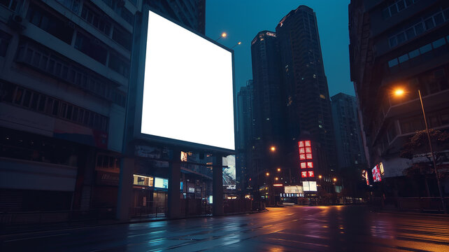 City Billboard on street coner