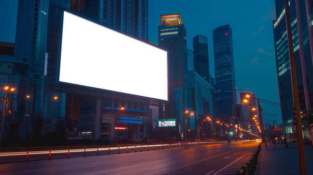 City Billboard on street coner