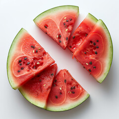 Watermelon, white background