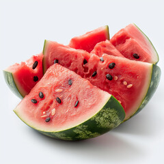 Watermelon, white background