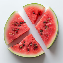 Watermelon, white background