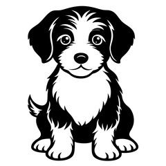 Fototapeta premium puppy silhouette vector icon illustration