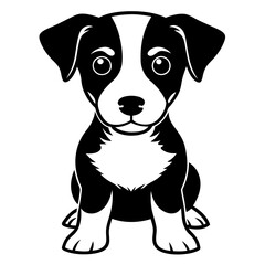 puppy silhouette vector icon illustration