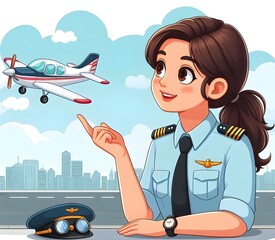 Up in the air (idiom), a pilot looking at a plane flying aimlessly in the sky