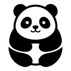 panda illustration art on white background, png