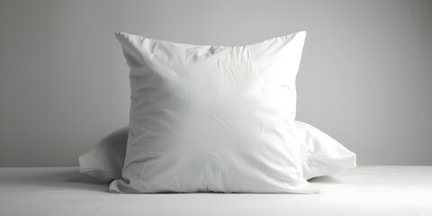 White pillow mockup on isolated background. Concept Home Decor, Product Mockup, Interior Design, Minimalist Style