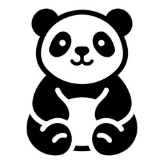 panda illustration art on white background, png