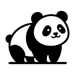 panda illustration art on white background, png