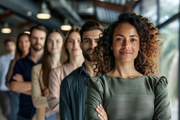 Fototapeta premium corporates standing in row