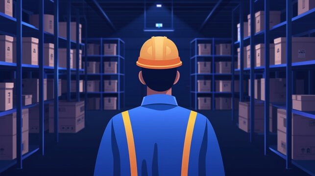 Vendor compliance program development by warehouse manager, strategic planning, detailed checklist, Professional workspace, Digital Illustration, High detail