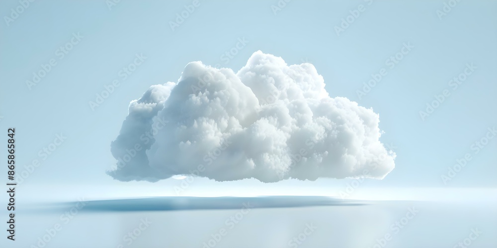 Poster cloud architect leading 3d cloud computing solutions in an innovative enterprise setting. concept cl