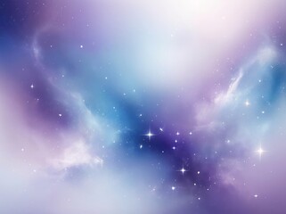 abstract background, celestial themes, soft gradients, star-like shapes, shades of blue, purple, high-resolution, white backdrop, magical effect, serene, digital art, graphic resource, seamless patter