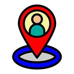 Current Location Vector Filled Icon design
