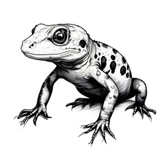 Fototapeta premium Lizard Isolated on White Background