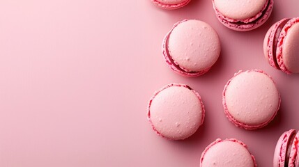 Fototapeta premium Gender based pricing awareness with pink macaroons and empty space