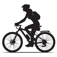 Fototapeta premium Cycling silhouette vector