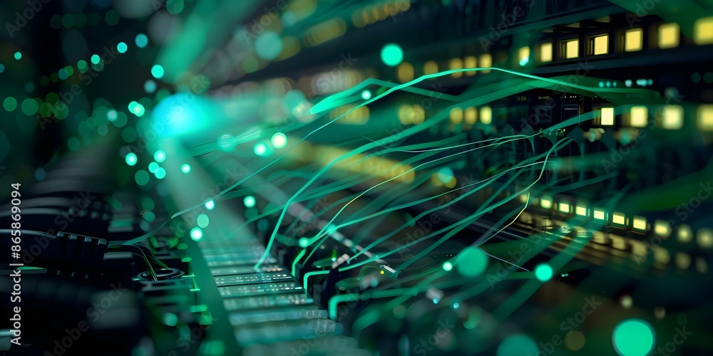 Aufkleber consistent network activity with no security breaches a steady green line. concept network security,