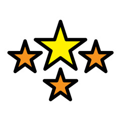 Obraz premium Star Vector Filled Icon Design