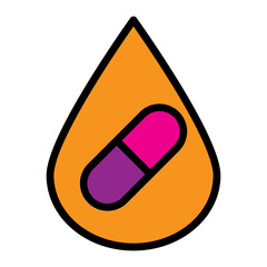 Vitamin Vector Filled Icon Design
