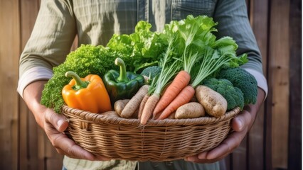 Capture the beauty of freshly picked vegetables from a farmer's market