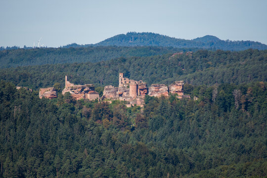 Altdahn Castle - Burg Altdahn im Dahner Felsenland (Sudwestpfalz).  Germany,2023 September,Dahn