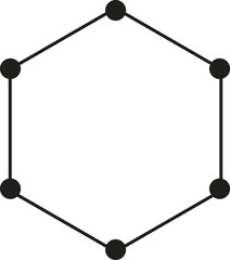 Hexagon Shape Icon. Simple Hex Outline. Medical Molecule Icon