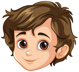 Illustration of a happy boy's face