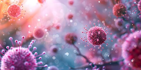 3D Rendering of Basophil Histamine Release to Visualize Allergic Reactions. Concept Medical Illustration, Allergic Reactions, Immunology, Histamine Release, Basophil Activation