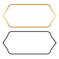 Luxury Golden Arabic Islamic Banner Title Frame Best Text Box Transparent Background	