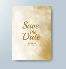 Watercolor Minimal Card. Classic Vector Design Cards. Wedding Abstract Background Invitation. Art Template. Set of Creative Illustrations for Brochure, Cover Design. Minimalistic Watercolor Artwork.