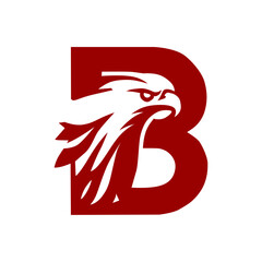 a bird with a wing that says b on it