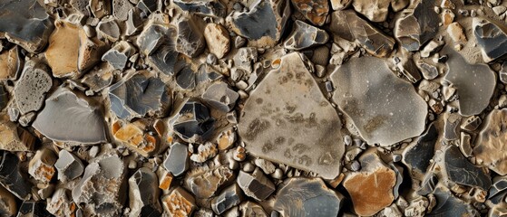 Panoramic close-up, high detail scan of unglazed ceramic material, Generative AI