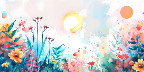 Creating Abstract Watercolor Botanical Art with Digital Tools. Concept Watercolor Botanicals, Abstract Art, Digital Tools, Creative Process, Nature-Inspired Art