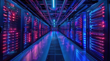 Obraz premium Discover the power and reliability of server stations through captivating visuals