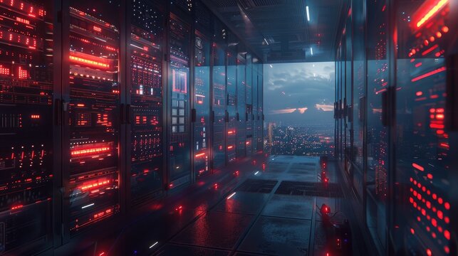 Discover the power and reliability of server stations through captivating visuals