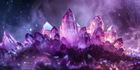 Purple crystal background with healing properties for witchcraft rituals and spells. Concept Crystal Healing, Witchcraft, Purple Background, Rituals, Spellcasting