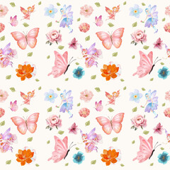Fairy seamless pattern