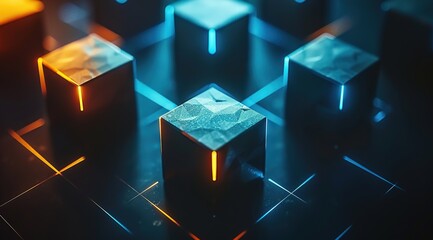 background with cubes