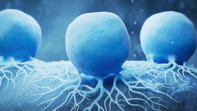 Biological cancer cell and disease, 3d rendering.