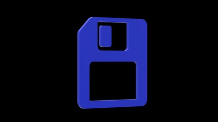 guard information data blue set icon 3d illustration rotation