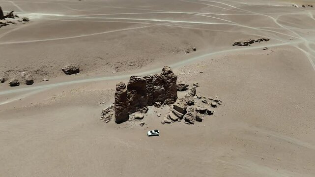 Atacama Desert in Chile. Aerial view. Monjes de la pacana.