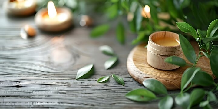 Ecofriendly wooden health products promoting wel. Concept Eco-Friendly Living，Sustainable Wellness, Wooden Health Products, Environmentally Conscious Goods
