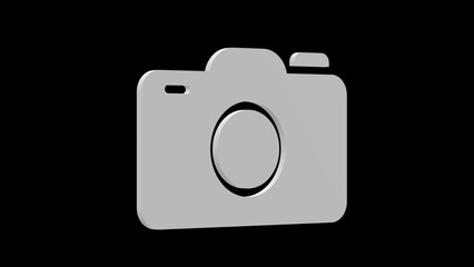 photo white set icon 3d illustration rotation