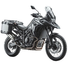 Fototapeta premium Adventure Motorcycle isolated on transparent background
