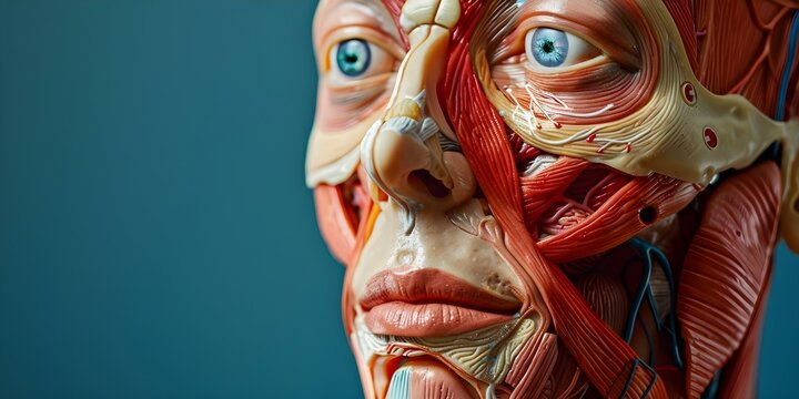 Detailed image of medical simulation mannequin with realistic synthetic anatomy. Concept Medical Simulation, Synthetic Anatomy, Realistic Mannequin, Detailed Image, Training Tool