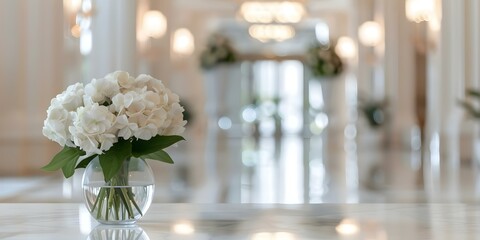 Luxurious hotel or resort scenes showcasing warm hospitality and guest experience. Concept Luxury Accommodations, Exceptional Service, Elevated Experiences, Premium Amenities