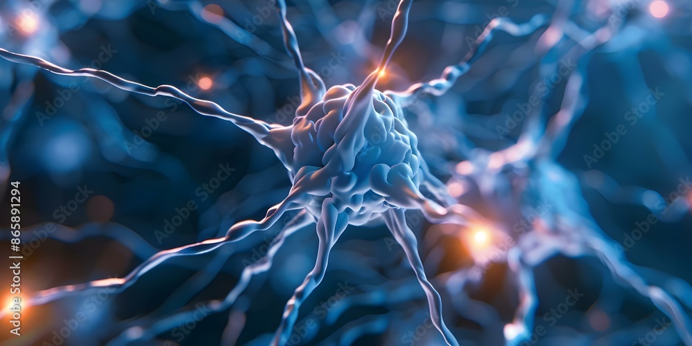 Poster human brains neural network the intricate web of interconnected neurons. concept neural networks, br