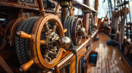 Nautical Gear on Historic Sailing Ship