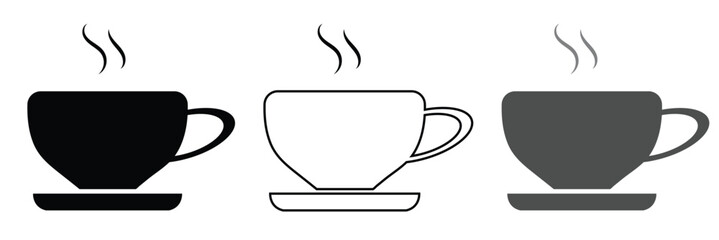 coffee cup icon vector isolated on white background. Coffee cup icon. Coffee vector icon Tea. EPS 10