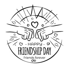 Friendship day hand drawn illustration